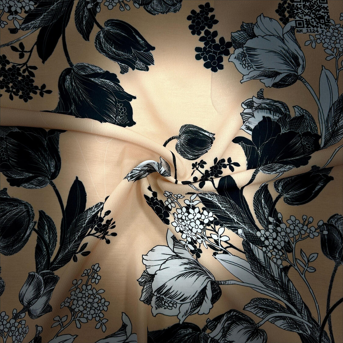 heavy wheat chiffon print -148CM- (125GSM)