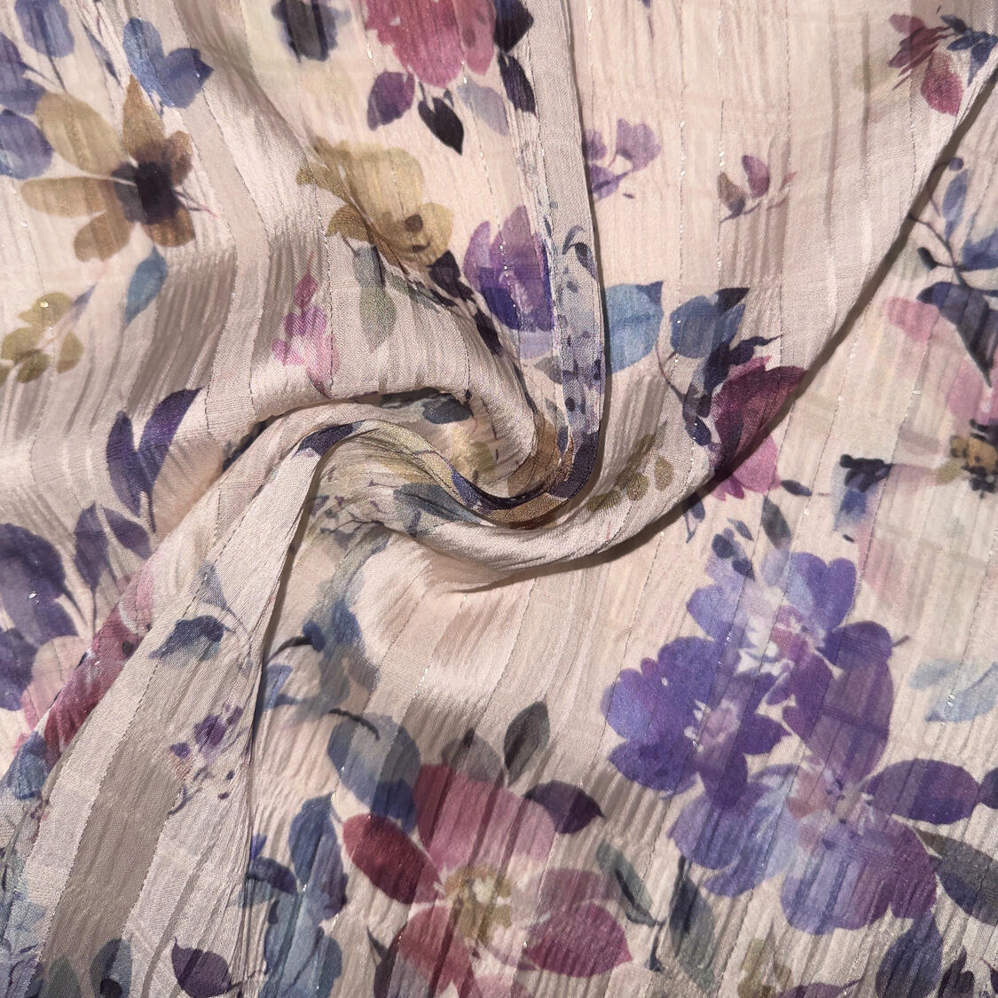 chiffon with lurex 99%polyester 1%lurex (78gsm)