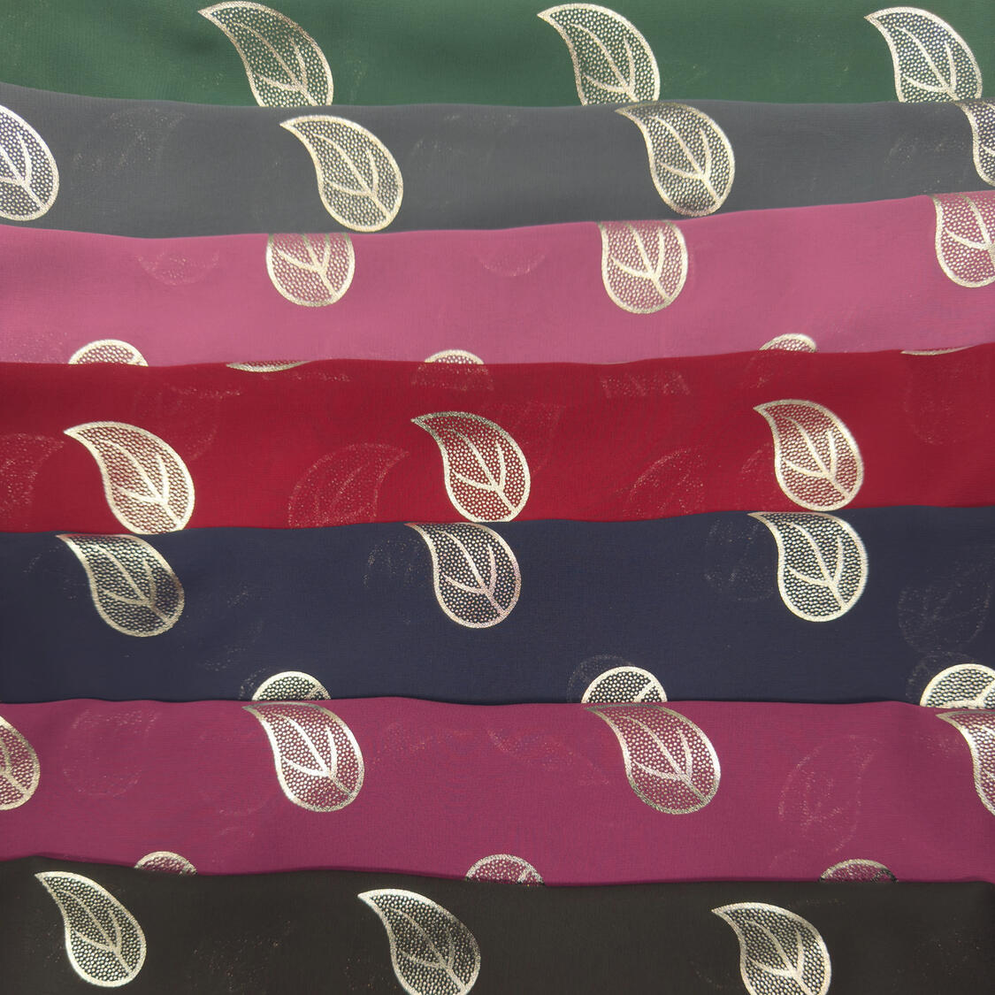 75D chiffon with silver foil