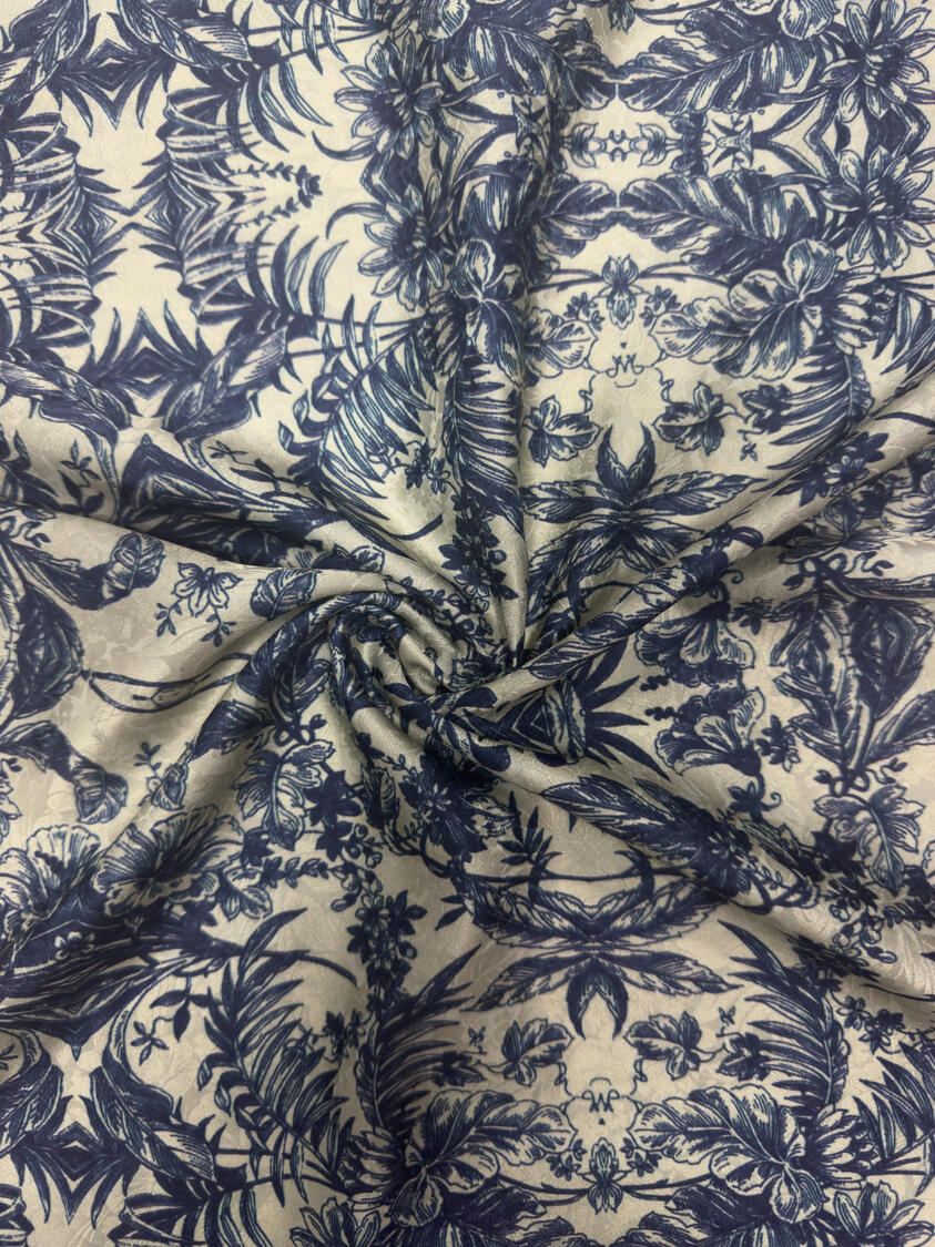 slik cotton satin jacquard 40%silk, 60%cotton (54gsm)